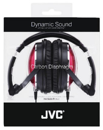 JVC HA-S600-R headphones/headset Wired Head-band Black, Red – image 2
