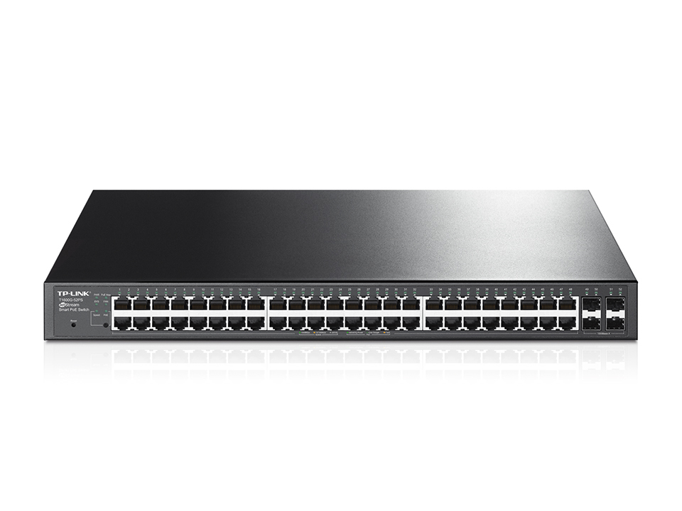 TP-Link JetStream 48-Port Gigabit Smart PoE+ Switch with 4 SFP Slots