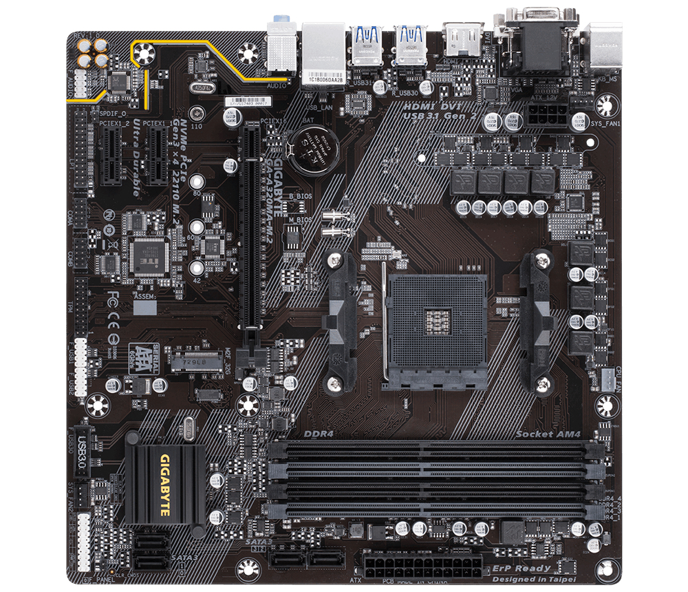 GIGABYTE GA-A320MA-M.2 motherboard AMD A320 Socket AM4 micro ATX – image 2