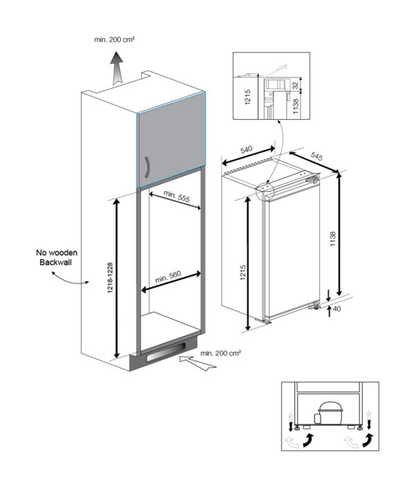 Beko BSSA210K3S fridge-freezer Built-in – image 2