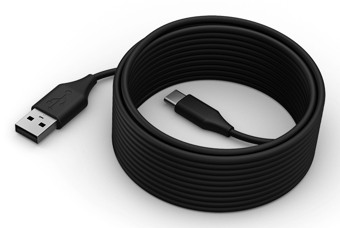 Lenovo Video Bar USB 2.0 Cable 5m câble USB USB A USB C 0,48 Gbit/s Noir