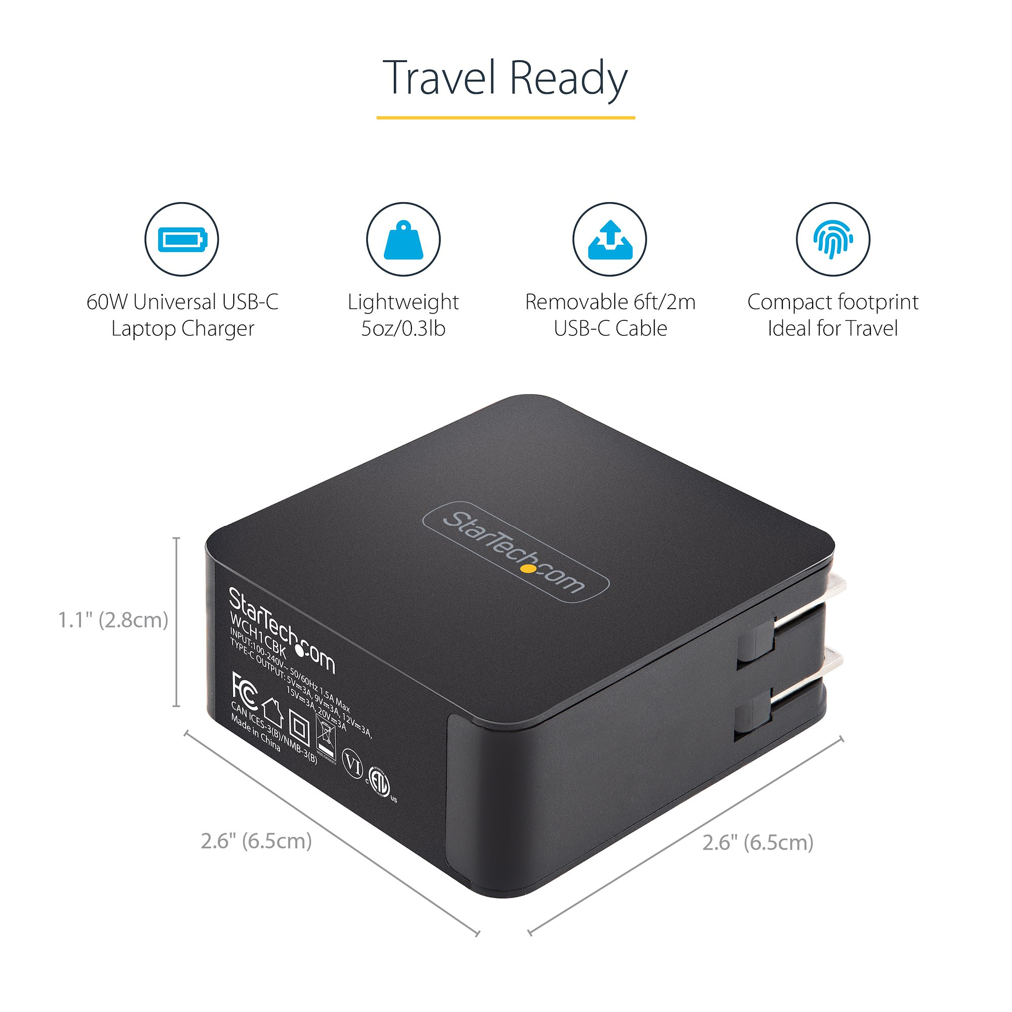 StarTech.com USB C Wall Charger - USB C Laptop Charger – image 9
