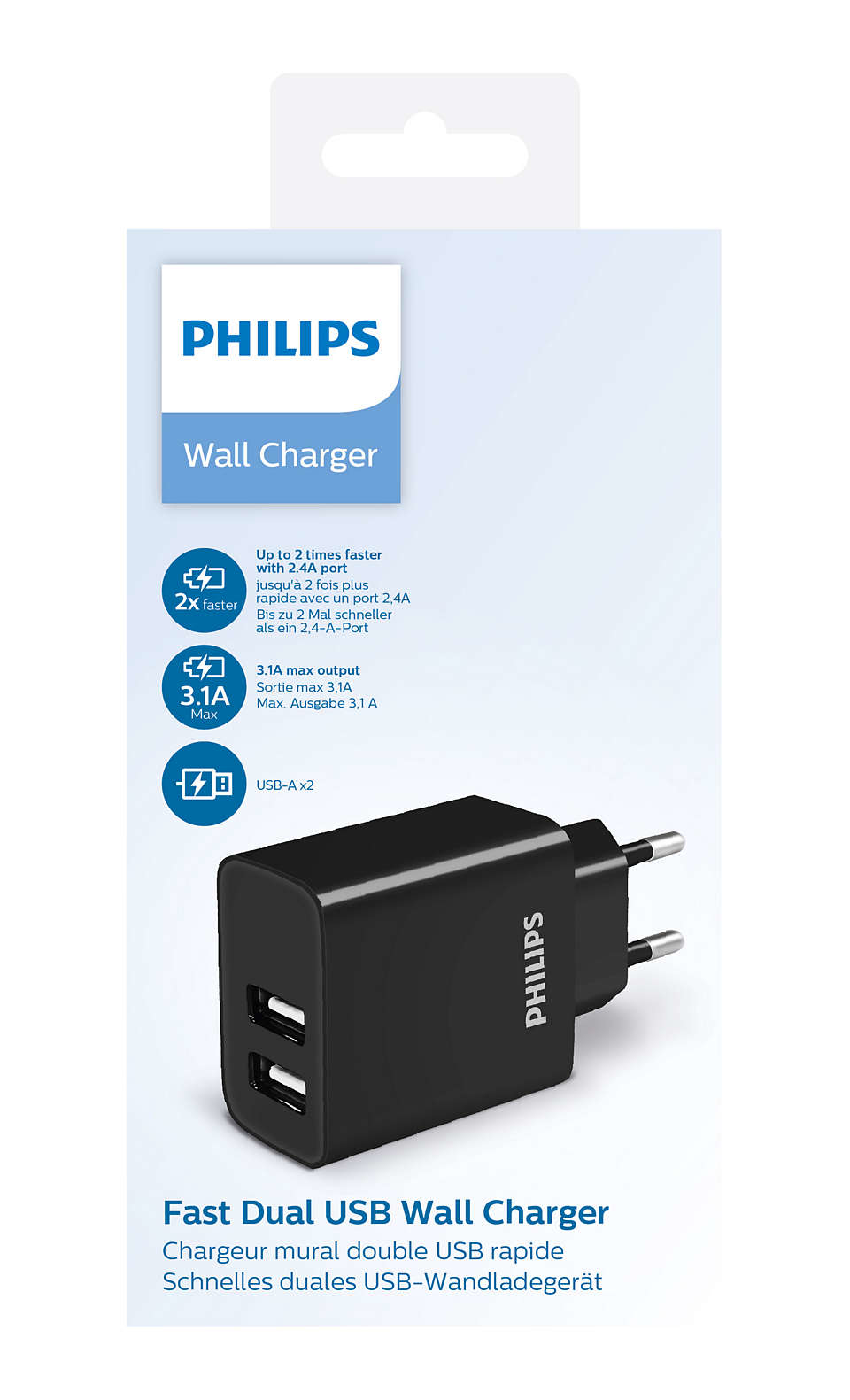 Philips DLP2610/12 mobile device charger GPS, Smartphone, Tablet Black AC Fast charging Indoor – image 2