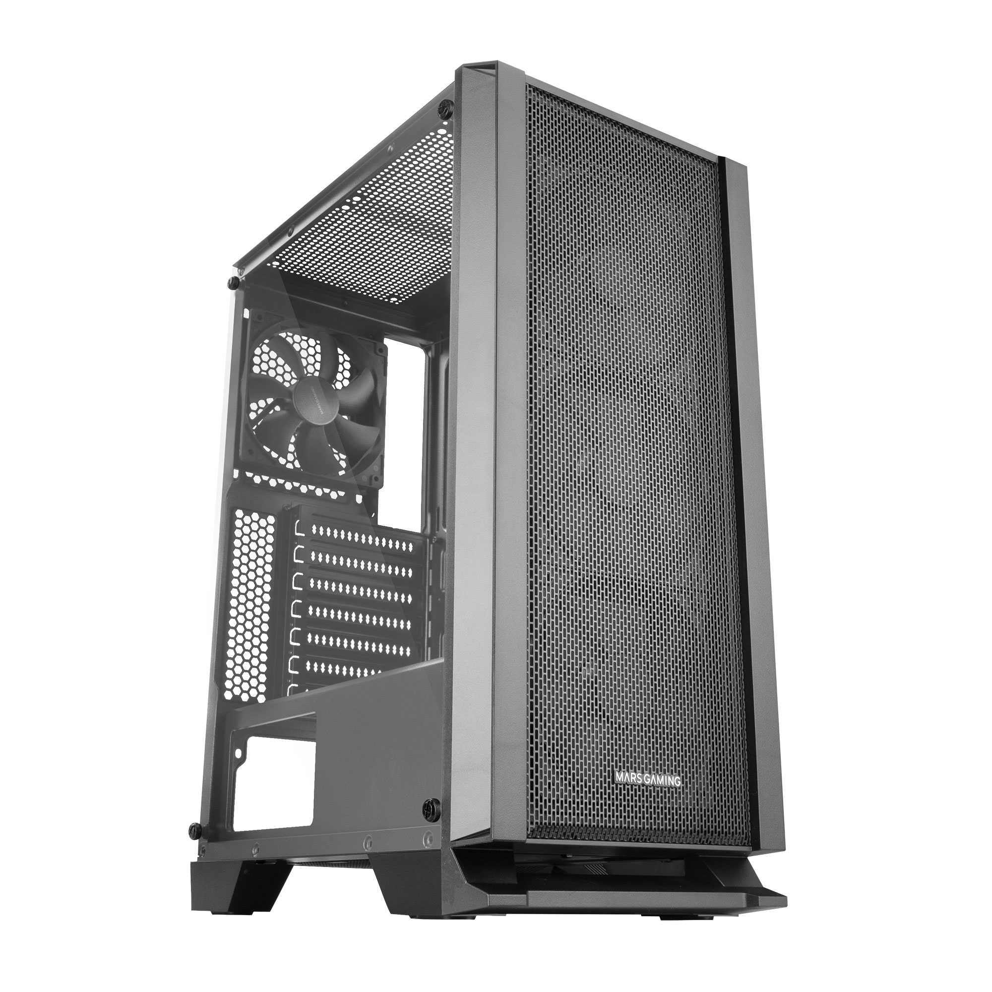 Mars Gaming MC-MASTER ATX PC Case Metal-Mesh Front Panel Tempered Glass Window 4 Ultra-quiet – image 1