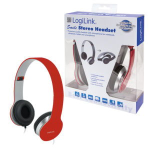 LogiLink HS0035 headphones/headset Wired Head-band Calls/Music Red – image 6