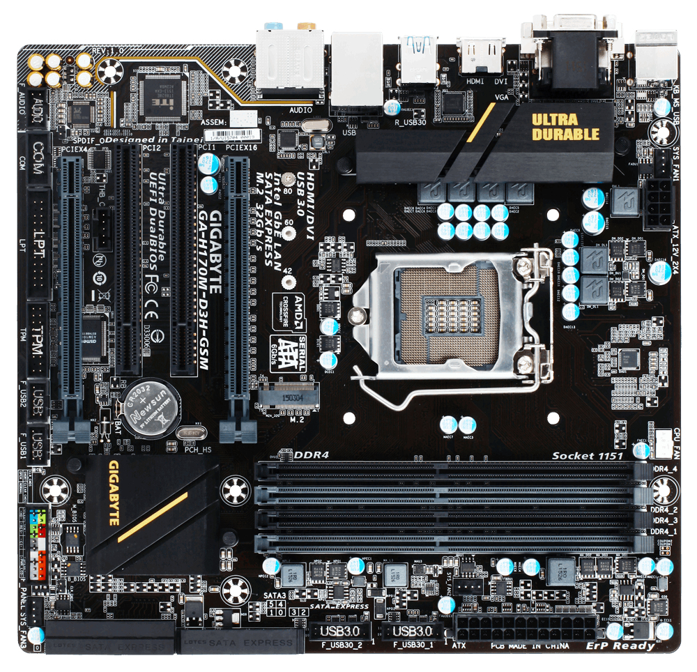 GIGABYTE GA-H170M-D3H-GSM (rev. 1.0) – image 1