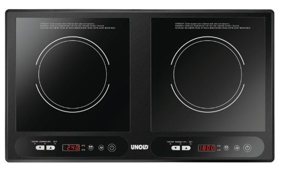 Unold Doppel-Induktions-Kochplatte Black Countertop Zone induction hob 2 zone(s) – image 2