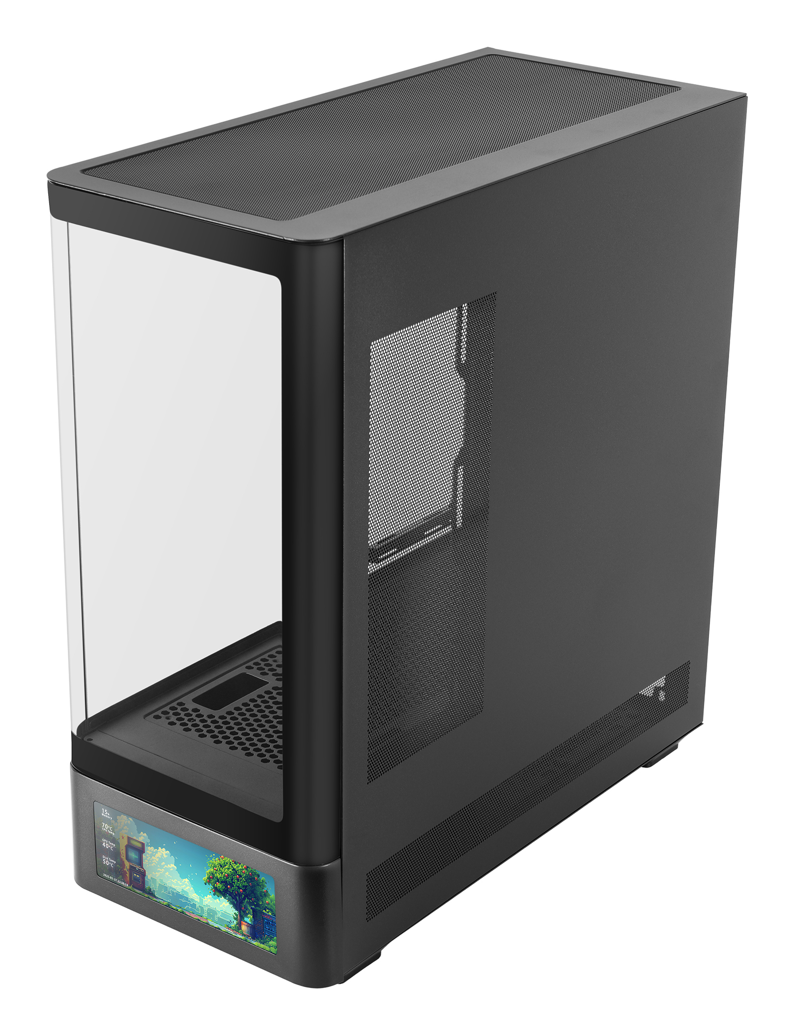 Mars Gaming MCLCDPRO computer case Midi Tower Black – image 4