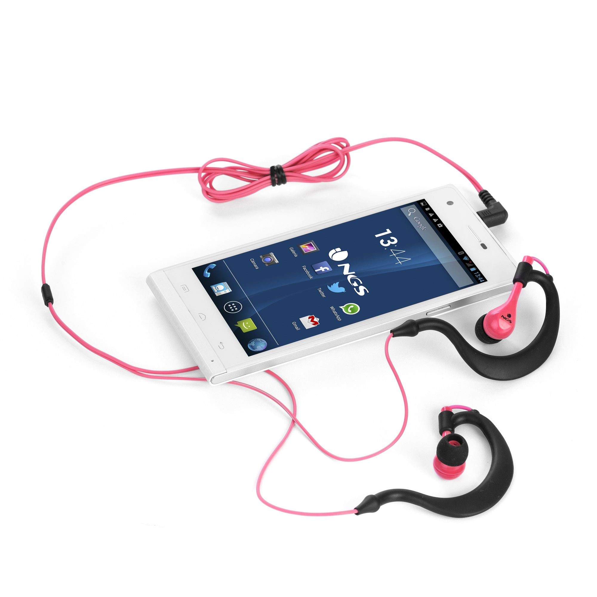NGS Triton Headphones Wired Ear-hook Sports Black, Pink – image 3