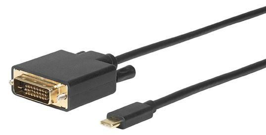 Microconnect USB 3.1 Type-C - DVI-D Video Kablo Adaptörü, 1.8m, Siyah