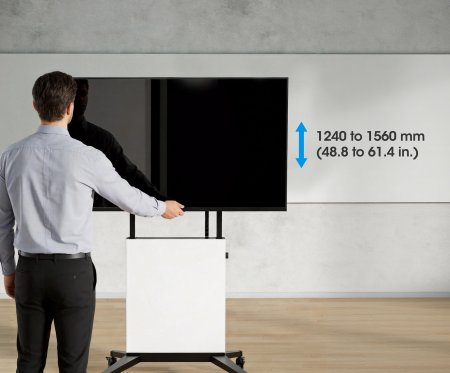 Manhattan Trolley Mount Stand for TV & Monitors (tool free height adjust), For screens:60" to – image 4