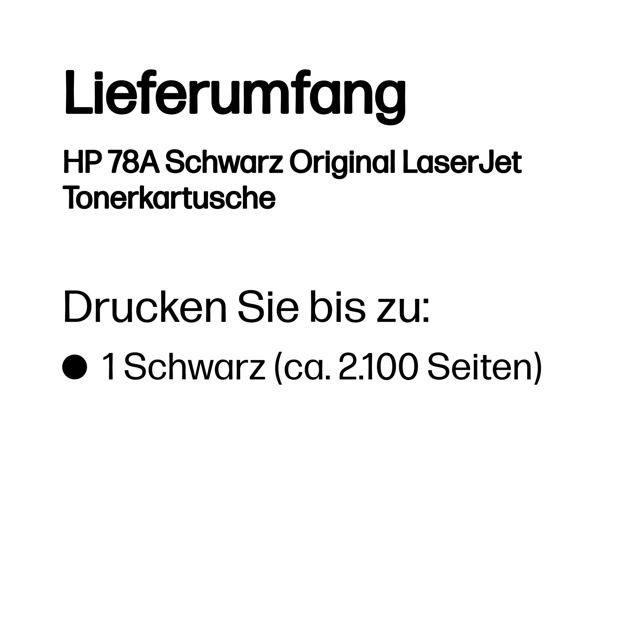 78A Schwarz Original LaserJet Tonerkartusche