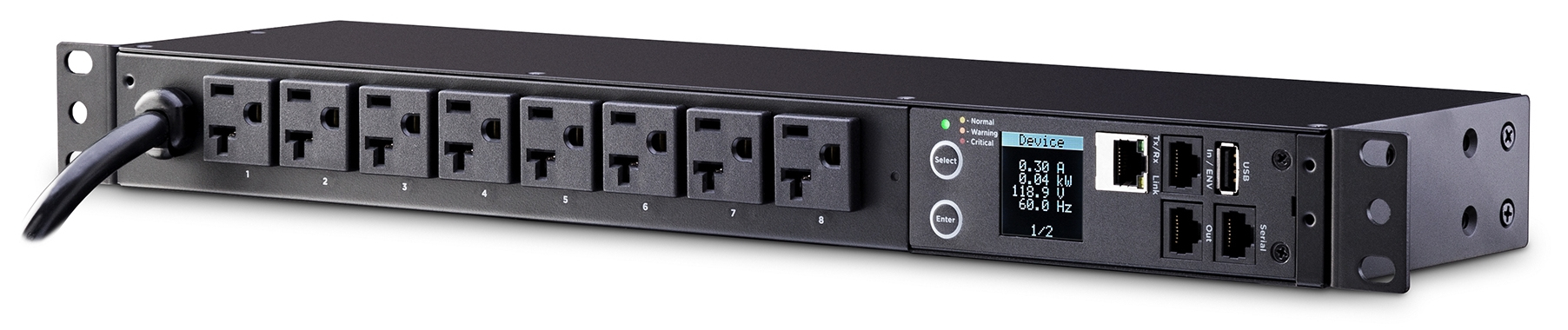 CyberPower PDU31002 power distribution unit (PDU) 8 AC outlet(s) 1U Black – image 2