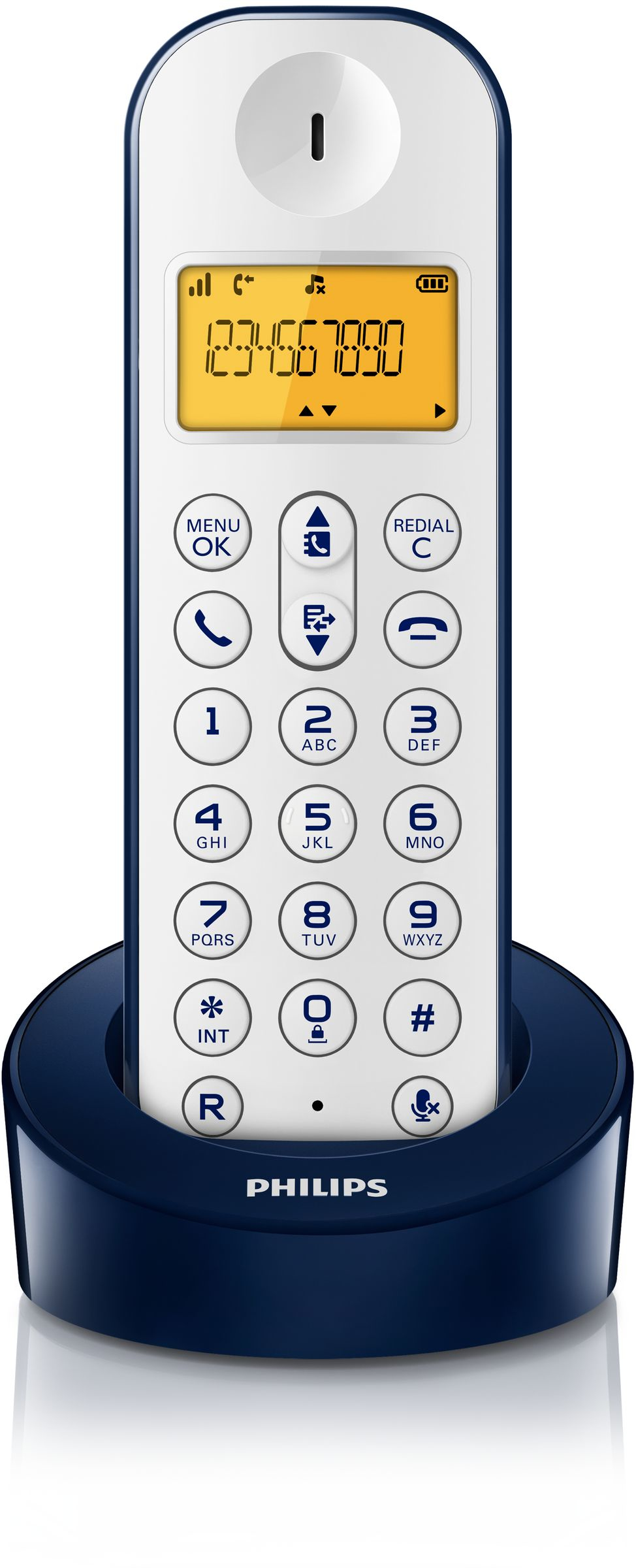 Philips D1201WD/FR telephone DECT telephone Caller ID Blue, White – image 3