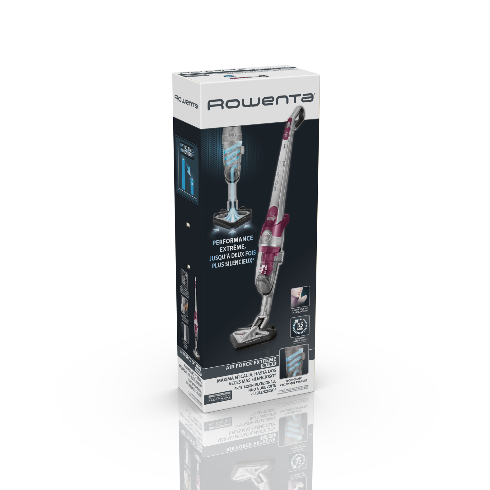 Rowenta Air Force Extreme Silence RH8920WO stick vacuum/electric broom Battery Dry Cyclonic Bagless – image 2
