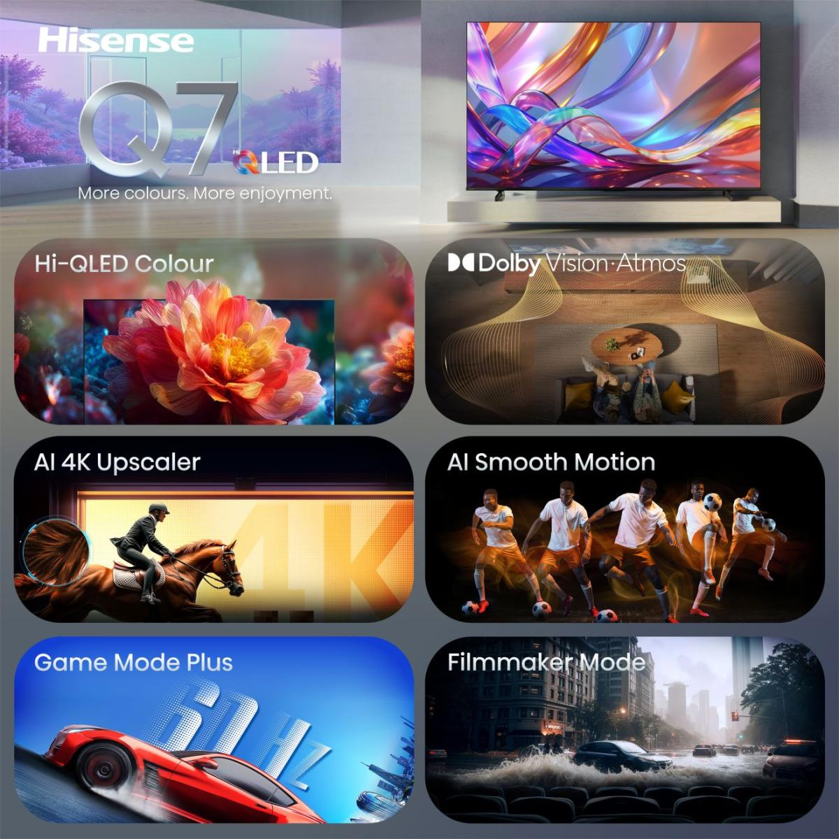 TV Hisense QLED 50Q7S 50 4K UltraHD 60Hz Smart TV HomeOS HDR10 Dolby Vision IQ — photo 3
