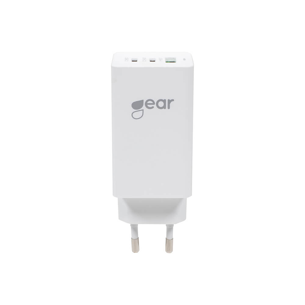 Gear Charger GAN 220V 2xUSB-C + 1xUSB-A PD 45W + 18W + 3A (total 65W) White
