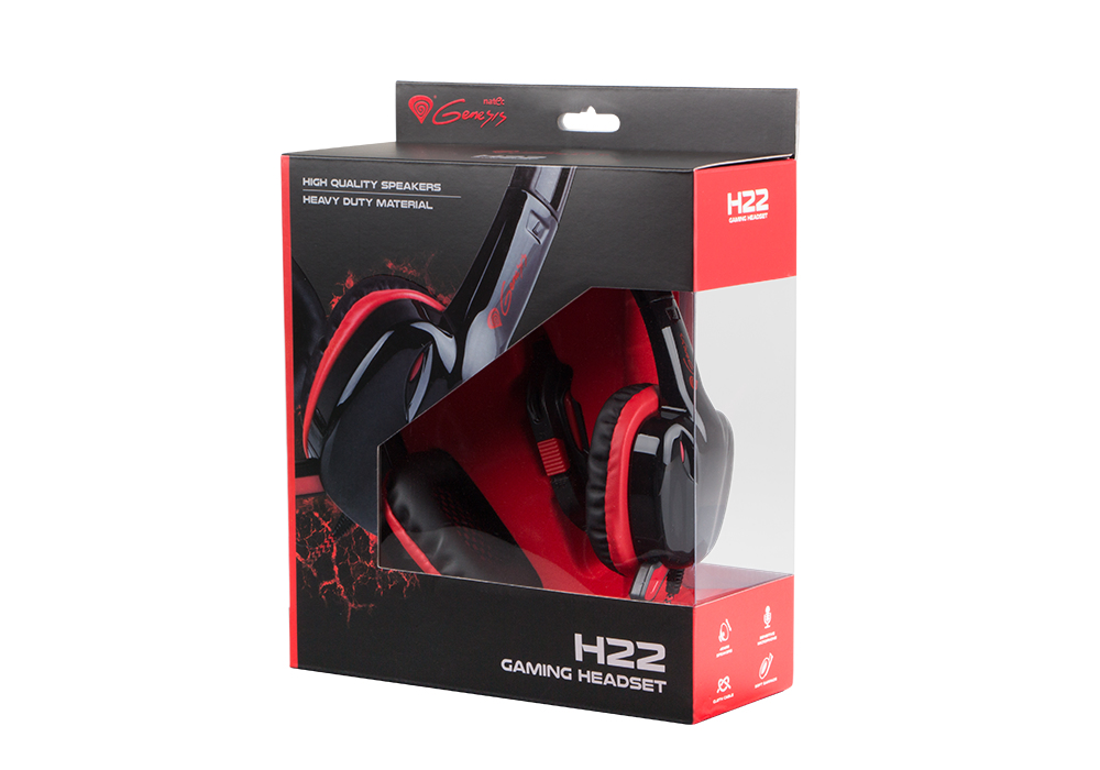 GENESIS H22 Headset Wired Head-band Gaming Black, Red – image 3