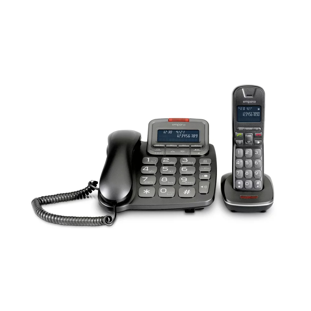 Emporia TH-21ABB telephone Analog/DECT telephone Caller ID Black