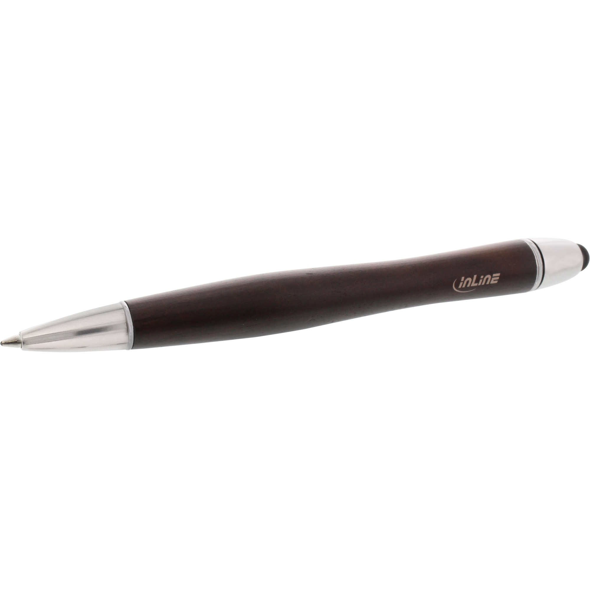 InLine woodpen (no logo), Touchpad stylus + ball pen, walnut/metal – image 2