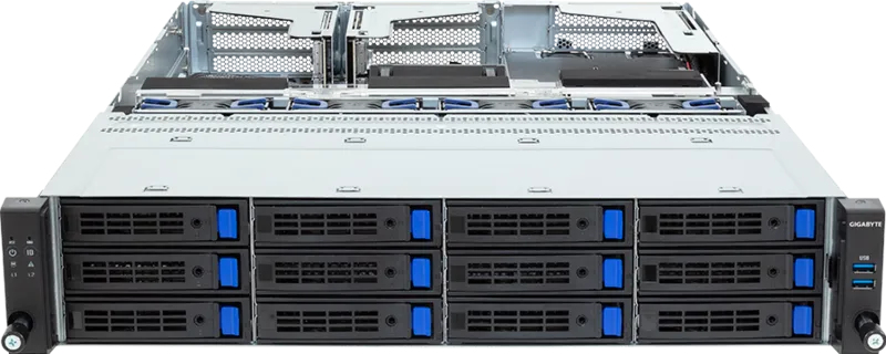 GIGABYTE R243-E33-AAF1 Socket SP6 Rack (2U) Black, Steel – image 2