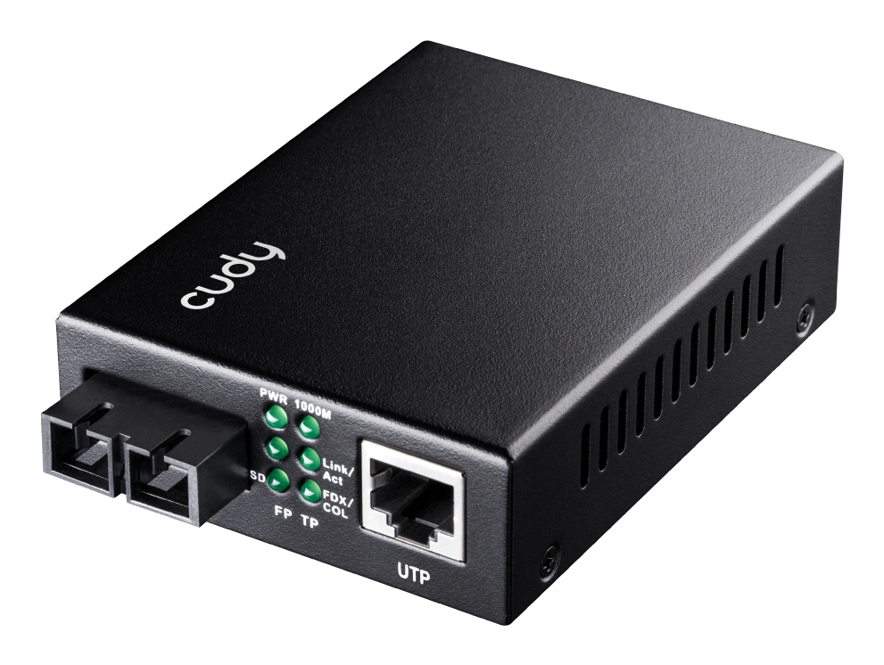 Cudy MC100GSA-20 network media converter 1000 Mbit/s 1310 nm Single-mode Black