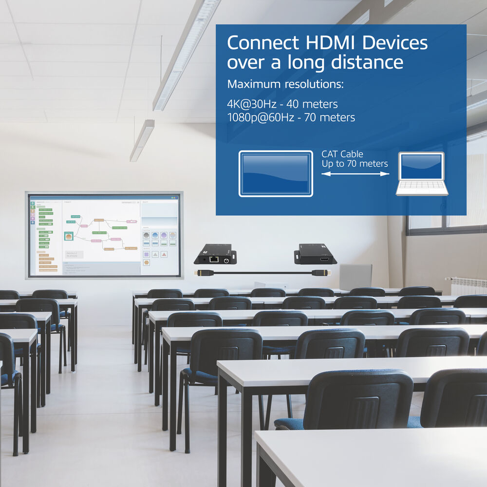 ACT 4K HDMI 1.4 extender set over CAT6 UTP with IR support, 40 meters – image 5