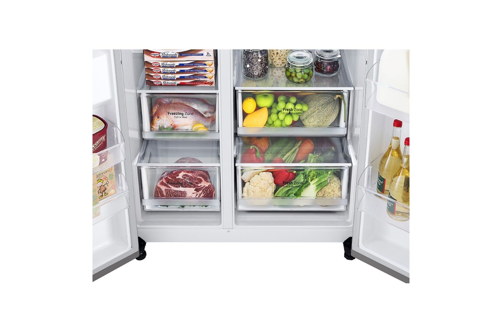 LG GSJV70PZTE side-by-side refrigerator Freestanding – image 7