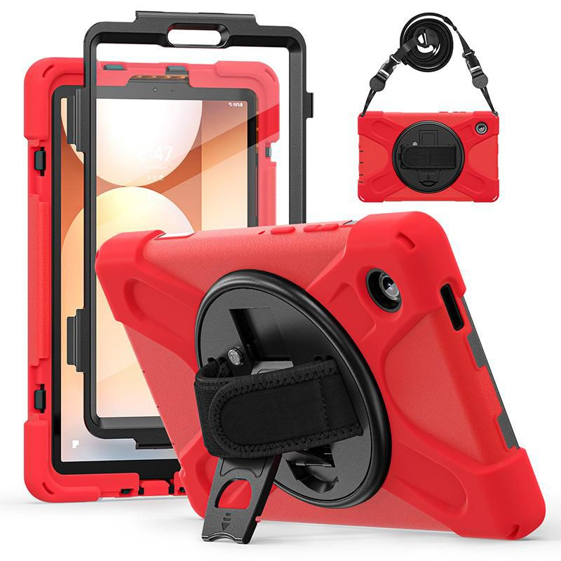 eSTUFF Galaxy Tab A11 CHICAGO Full Body Defender Case with built-in screen protector. Red