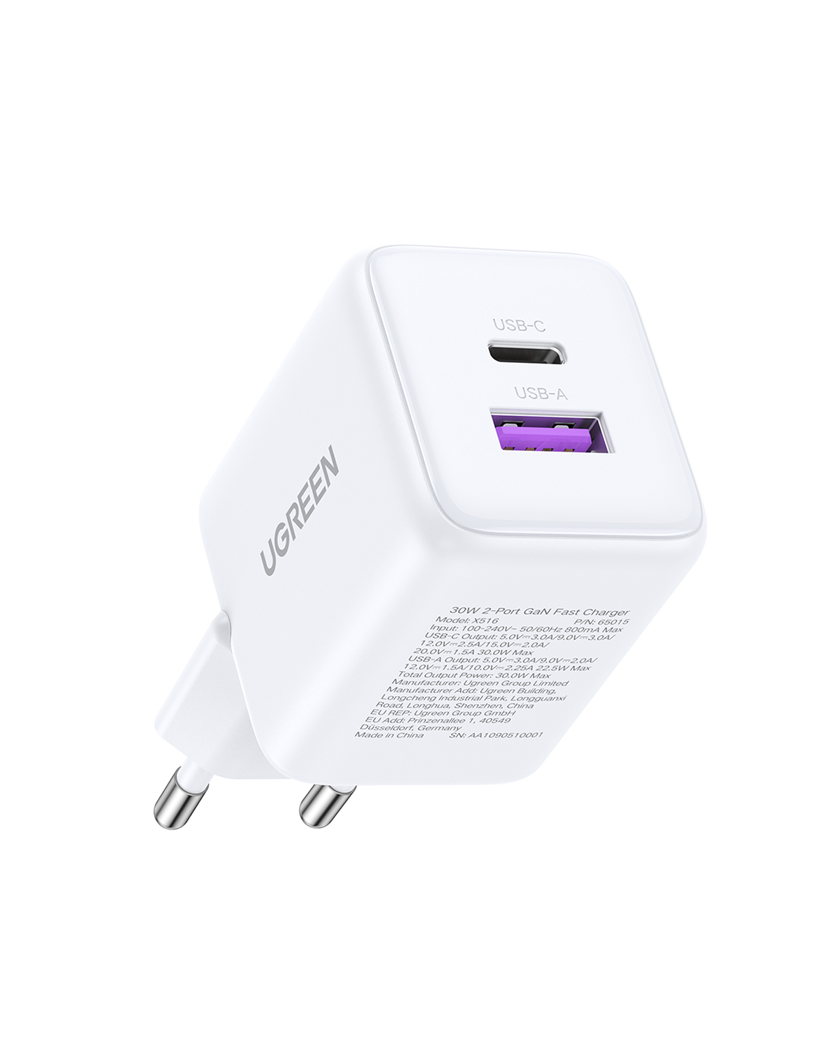 Ugreen 65015 mobile device charger Headphones, Mobile phone, Power bank, Tablet, Telephone White AC Fast charging Indoor – image 4