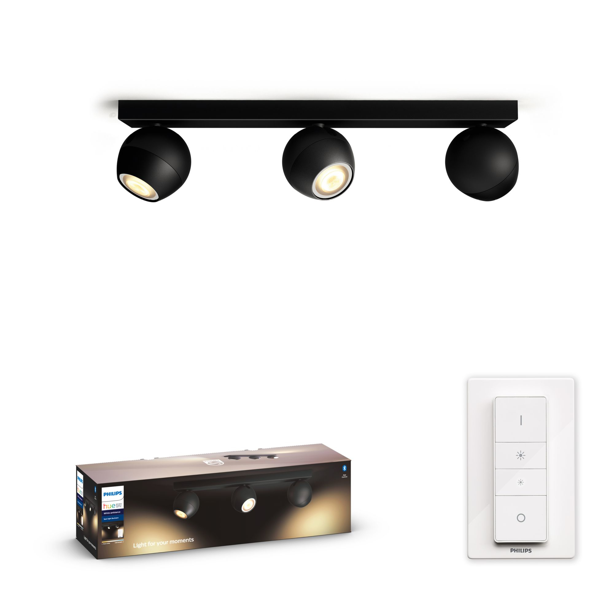 Philips by Signify Philips Hue White ambience Buckram triple spotlight – image 4