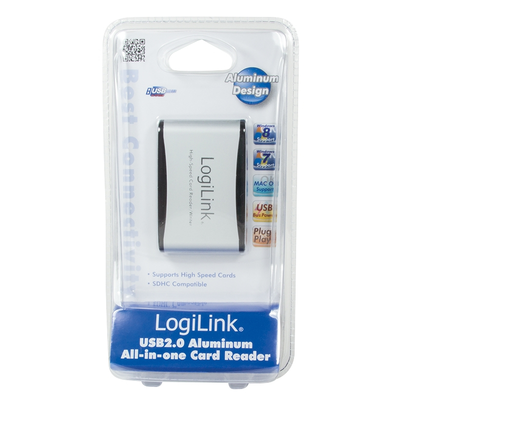 LogiLink Cardreader USB 2.0 external Alu – image 4
