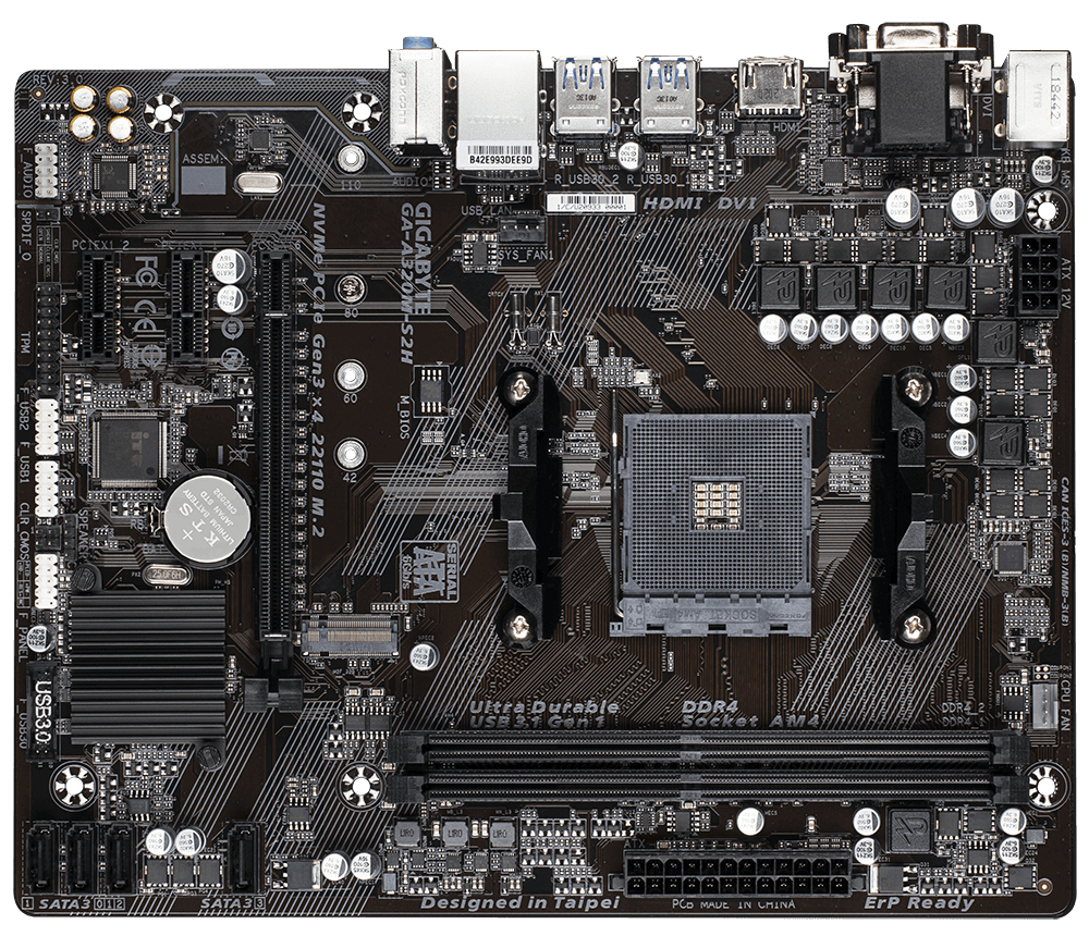 GIGABYTE Board GA-A320M-S2H rev. 3.x – image 2