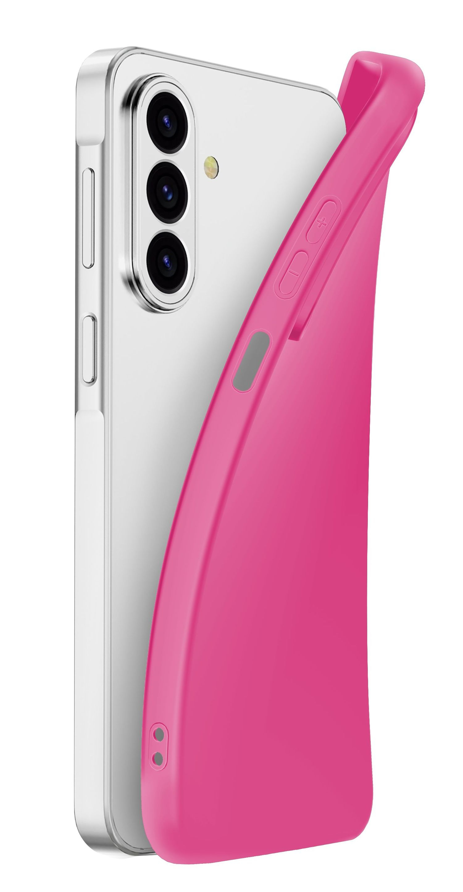 Funda móvil - CellularLine Chroma, Para Samsung Galaxy A27, Flexible, Rosa