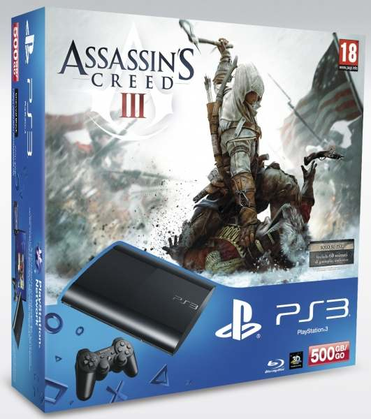Sony Interactive Entertainment 500GB PlayStation 3 Super Slim + Assassin's Creed III