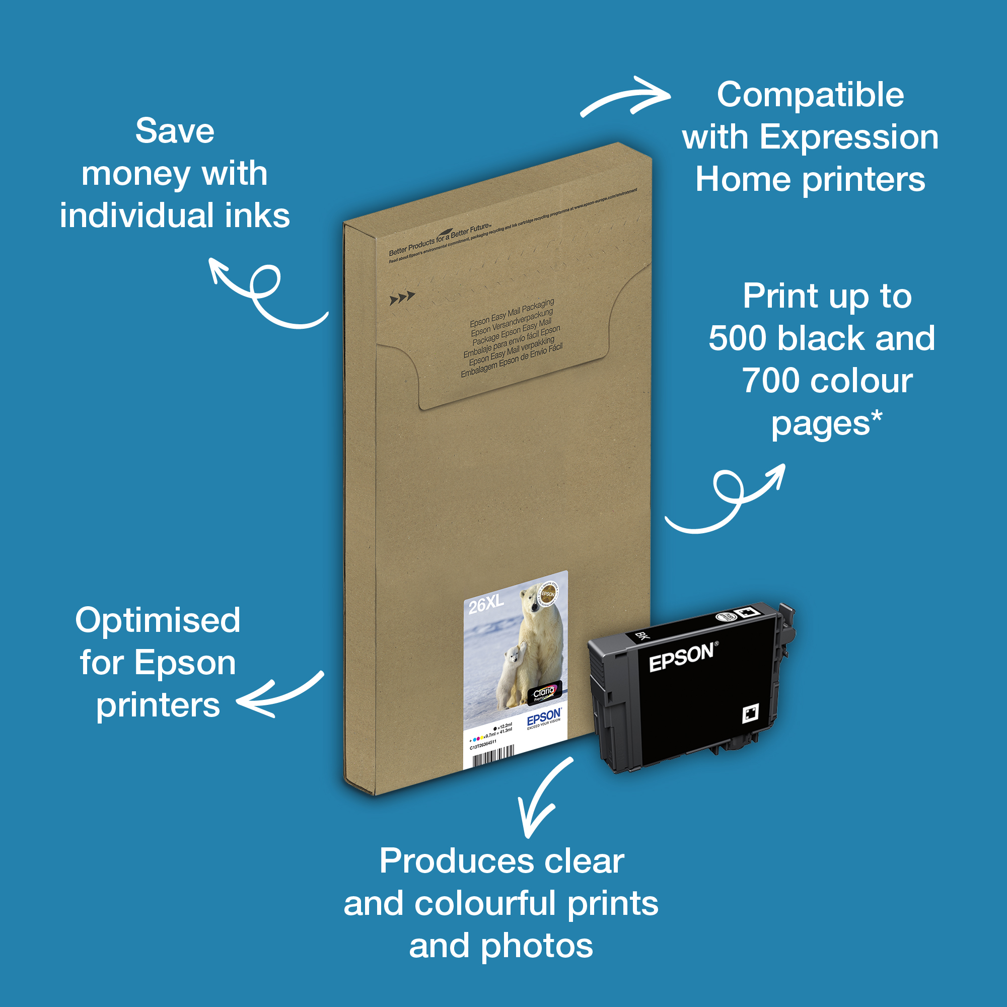 Epson Polar bear 26XL Claria Premium Multipack 4-colours EasyMail Ink – image 2