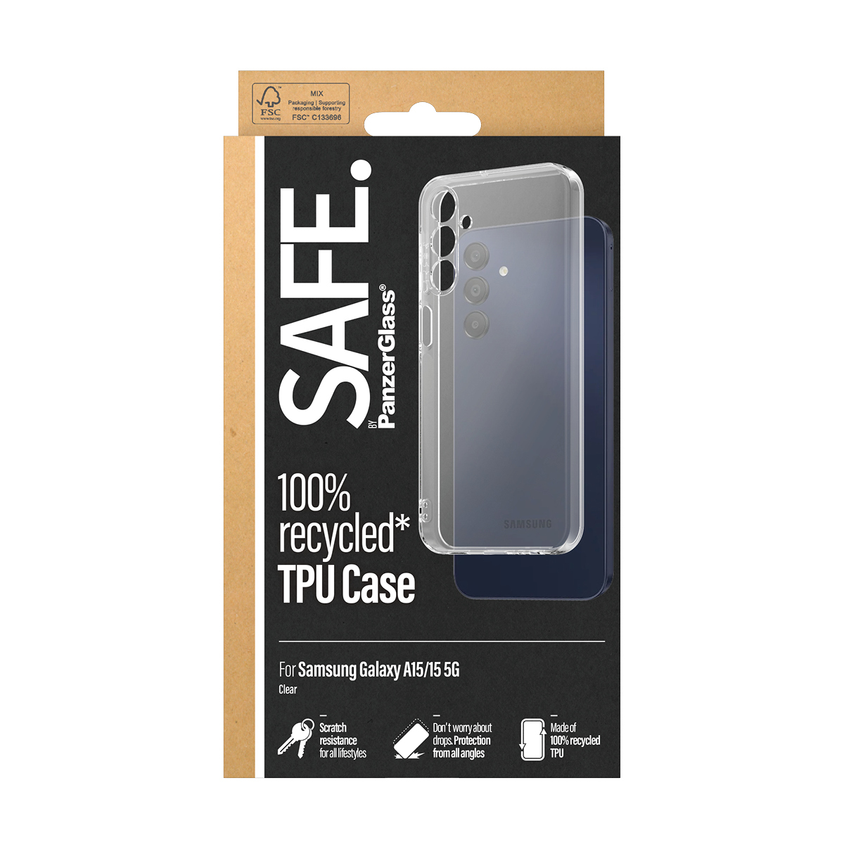 PanzerGlass SAFE. by PanzerGlass® TPU Case Samsung Galaxy A15 | A15 5G | Transparent – image 3