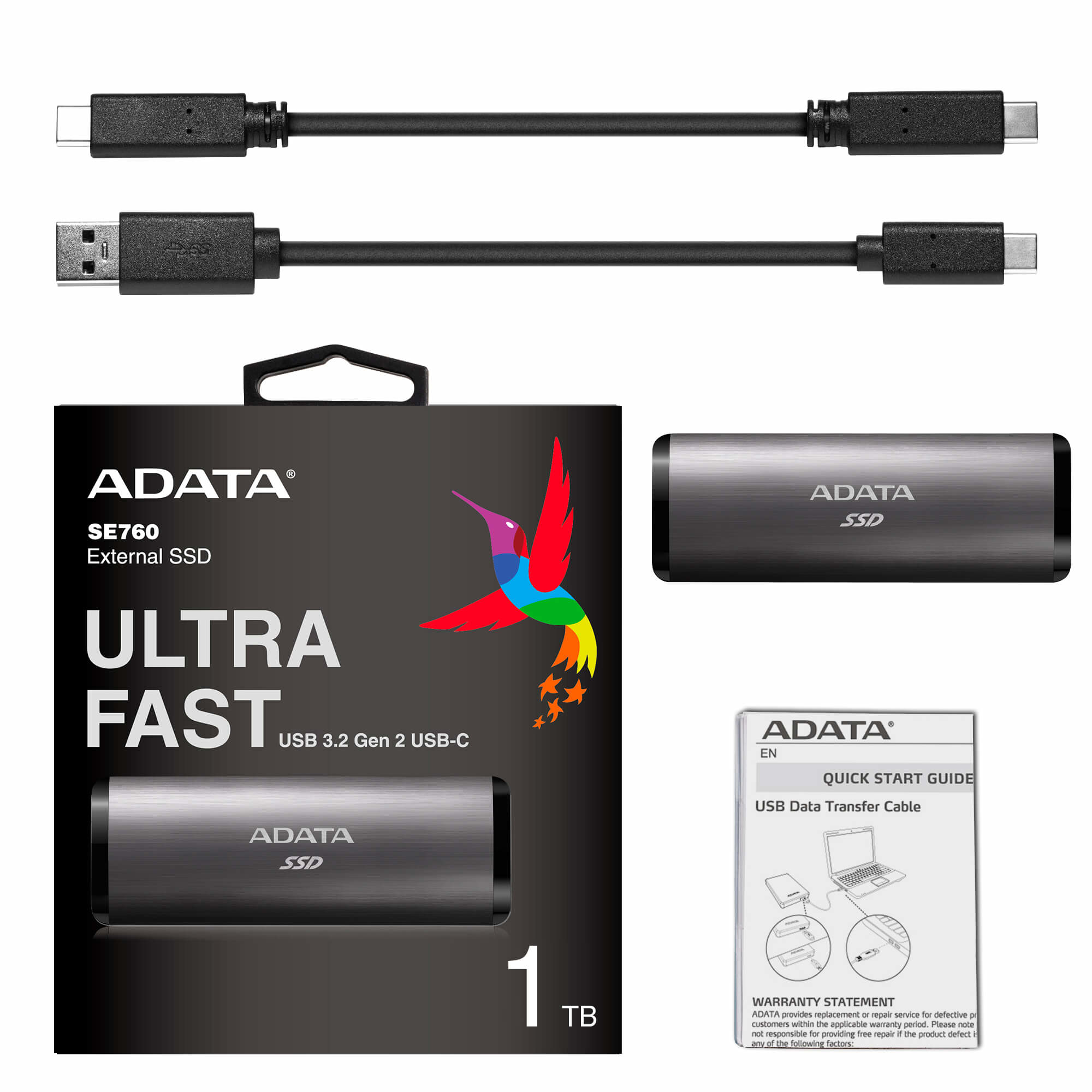 ADATA ASE760 512 GB USB Type-C 3.2 Gen 2 (3.1 Gen 2) Grey, Titanium – image 6