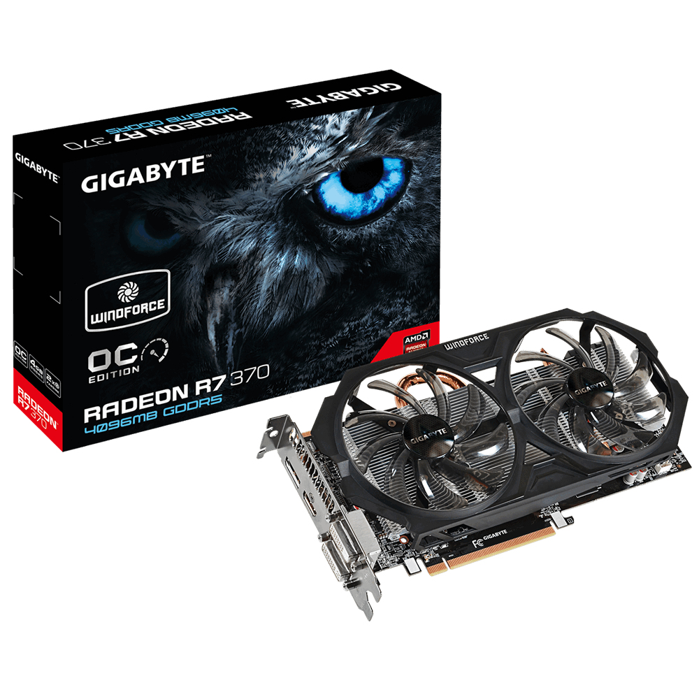 GIGABYTE GV-R737WF2OC-4GD graphics card AMD Radeon R7 370 – image 1