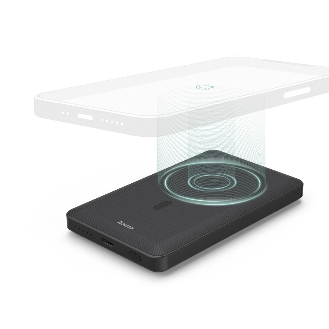 Hama MagPower5 5000 mAh Wireless charging Anthracite