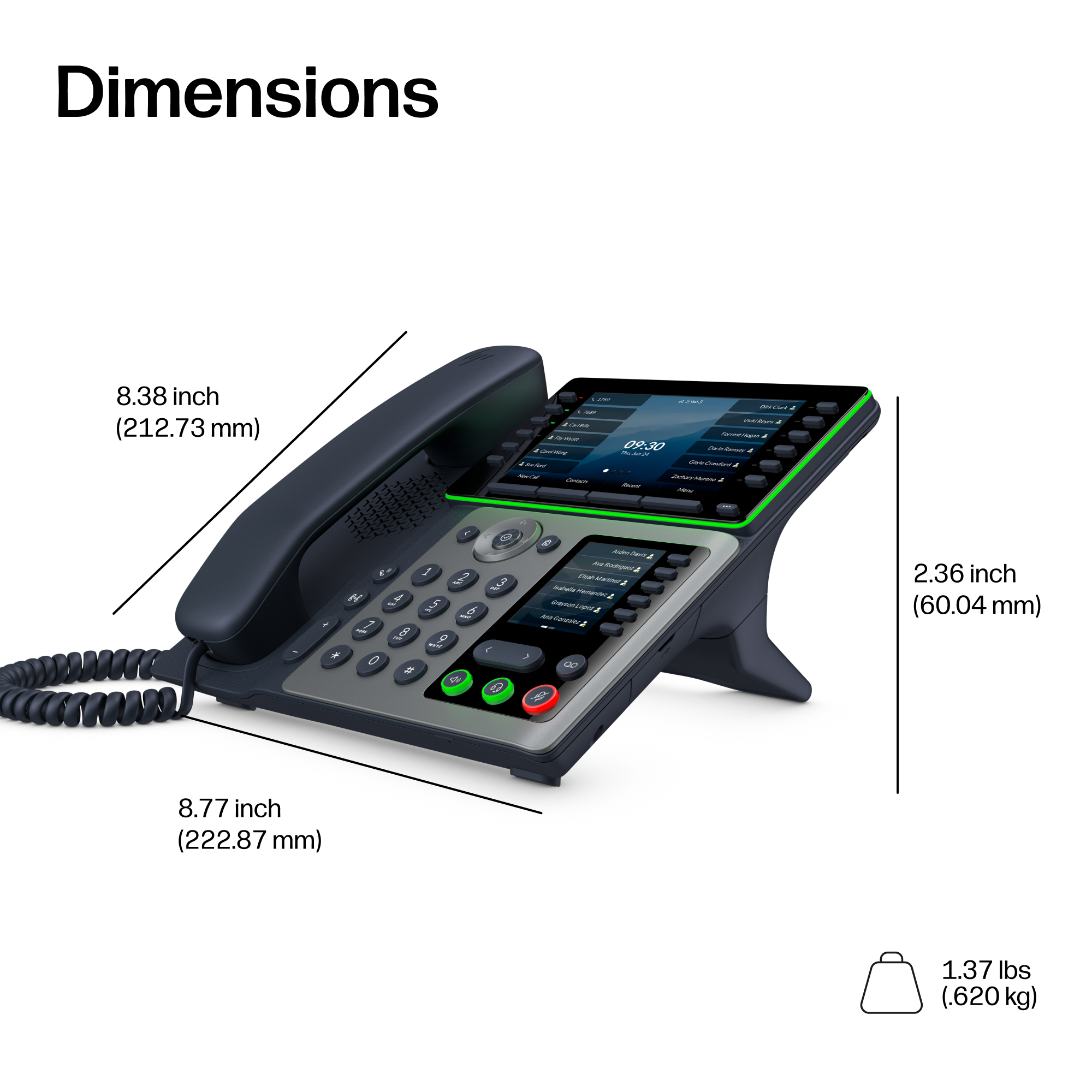 HP Poly Edge V800 OpenSIP DeskPhone with Power Supply No Radio – image 5