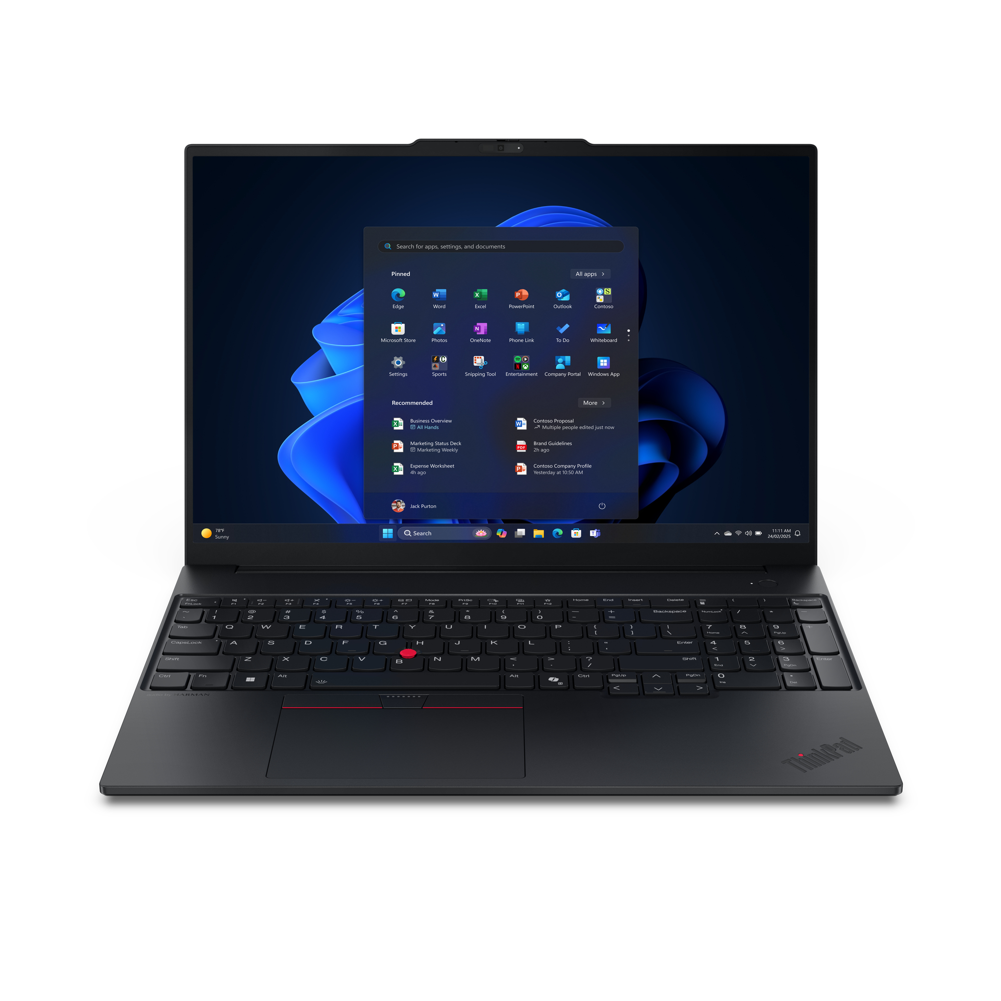 Lenovo ThinkPad E16 Gen 3 (Intel) Intel Core Ultra 7 225U Computer portatile 40,6 cm (16") WUXGA 32 GB DDR5-SDRAM 512 GB SSD Wi
