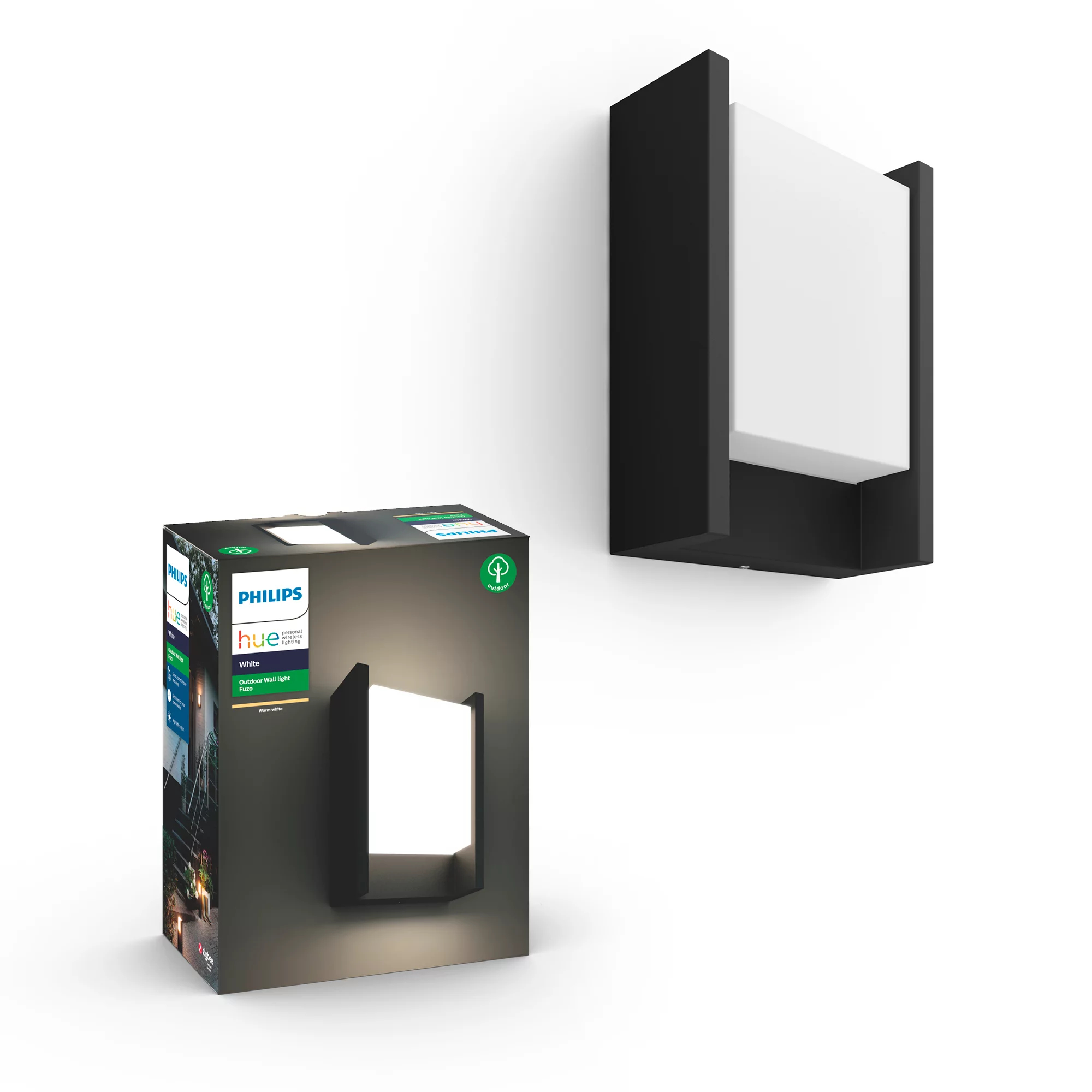 Philips by Signify Philips Hue White Fuzo Outdoor Wall Light – image 1