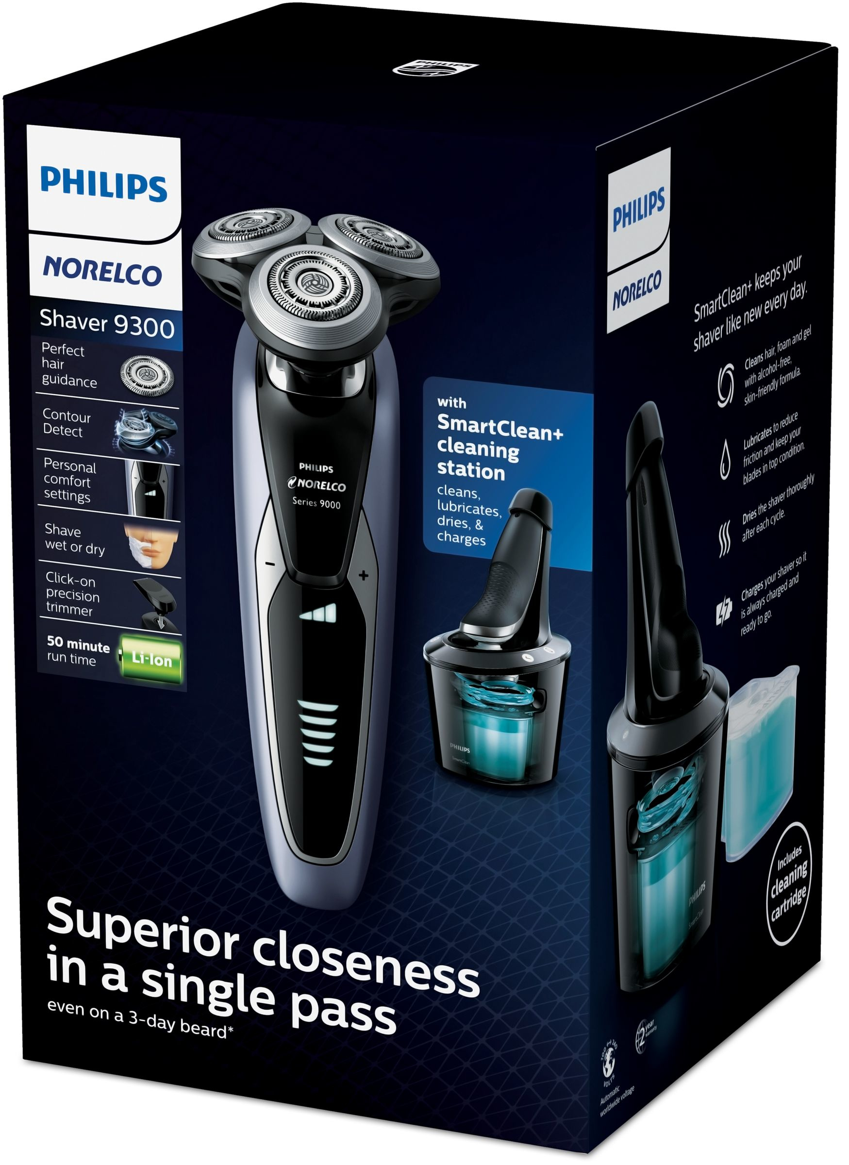 Philips Norelco Shaver 9300 S9311/84 men's shaver Rotation shaver Trimmer Black, Grey – image 4