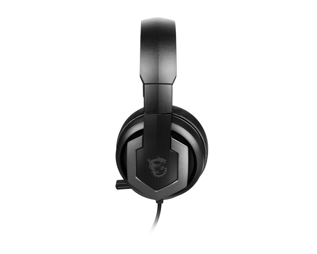 MSI IMMERSE GH61 Hi-RES 7.1 Virtual Surround Sound Gaming Headset 'Black with Silver Dragon Logo, Speakers installed by ONKYO, USB and – image 3