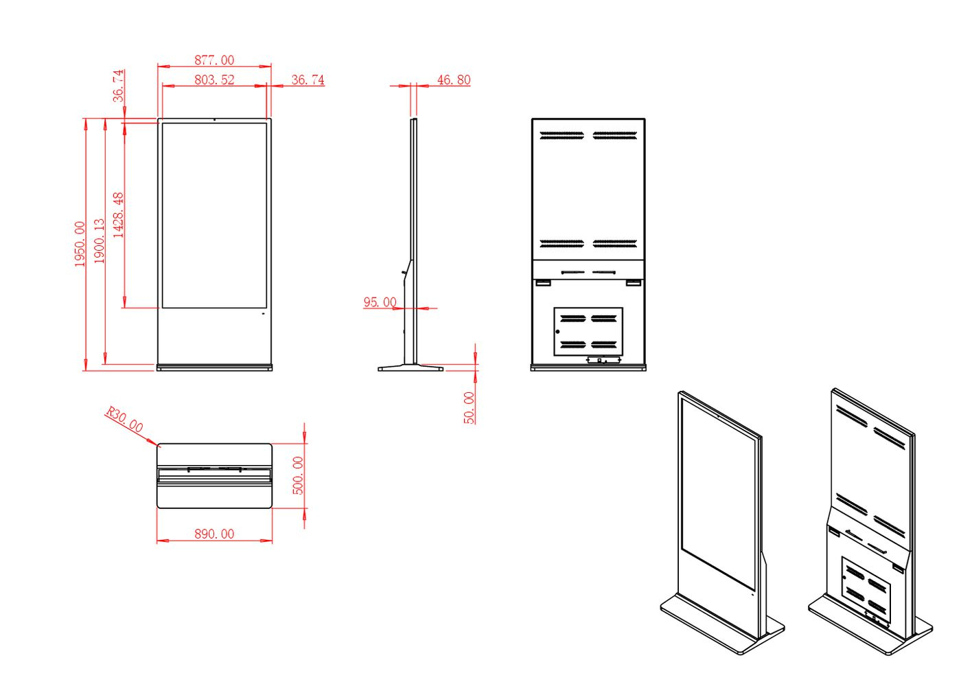 Ernitec 0070-24165-INDOOR-4K-AD-KIOSK computer monitor 165.1 cm (65″) 3840 x 2160 pixels 4K Ultra HD LCD image 4