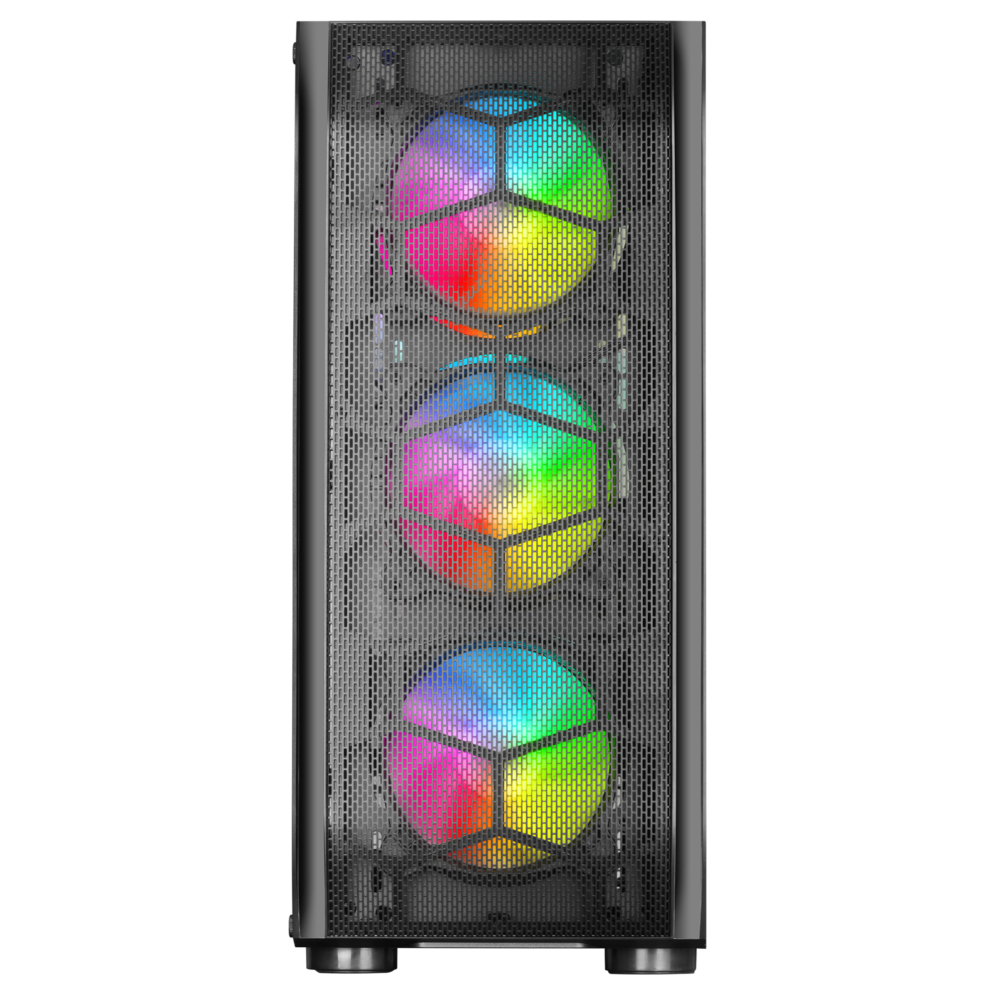 Mars Gaming MC-KX Black Premium E-ATX Gaming Tower FREEZER CPU System 5 Ultra-quiet ARGB Fans ARGB Controller and RF Controller Mesh Front – image 3