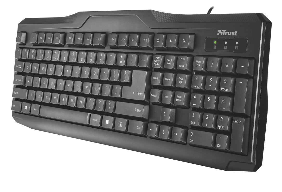 Trust 22064 keyboard Mouse included Home USB Black