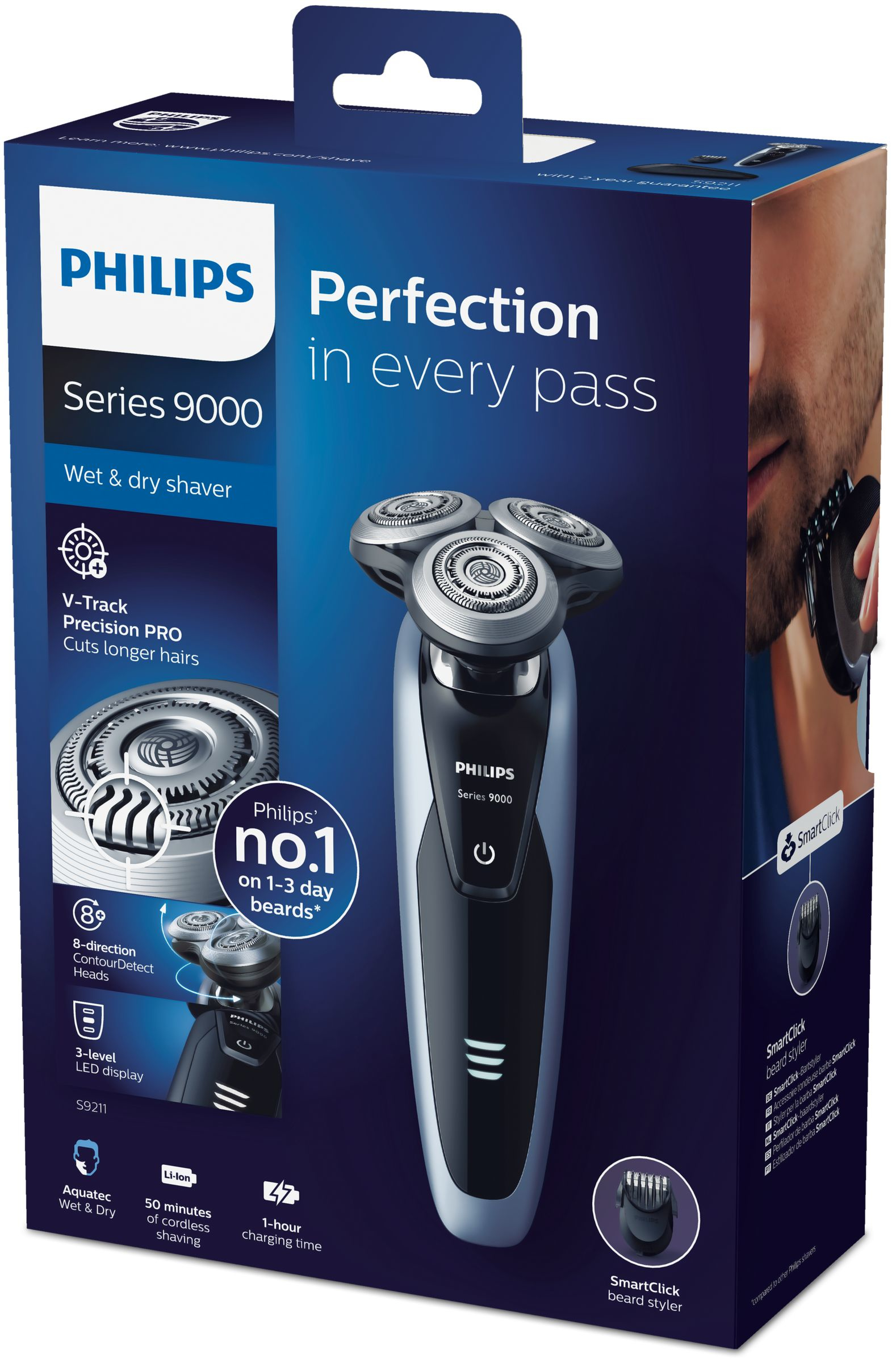 Philips SHAVER Series 9000 S9211/41 men's shaver Rotation shaver Black – image 2