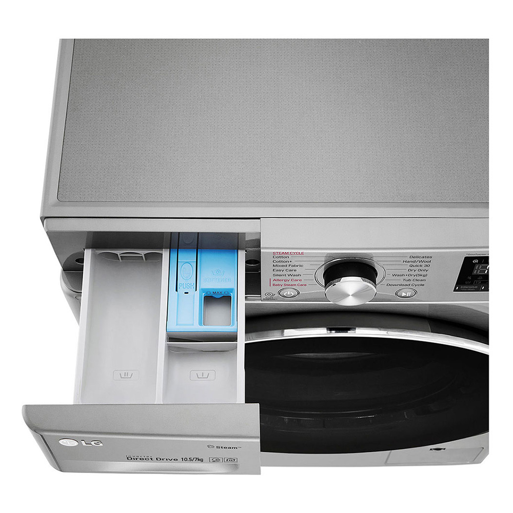 LG F4V5RGP2T washer dryer Freestanding Front-load Stainless steel – image 7